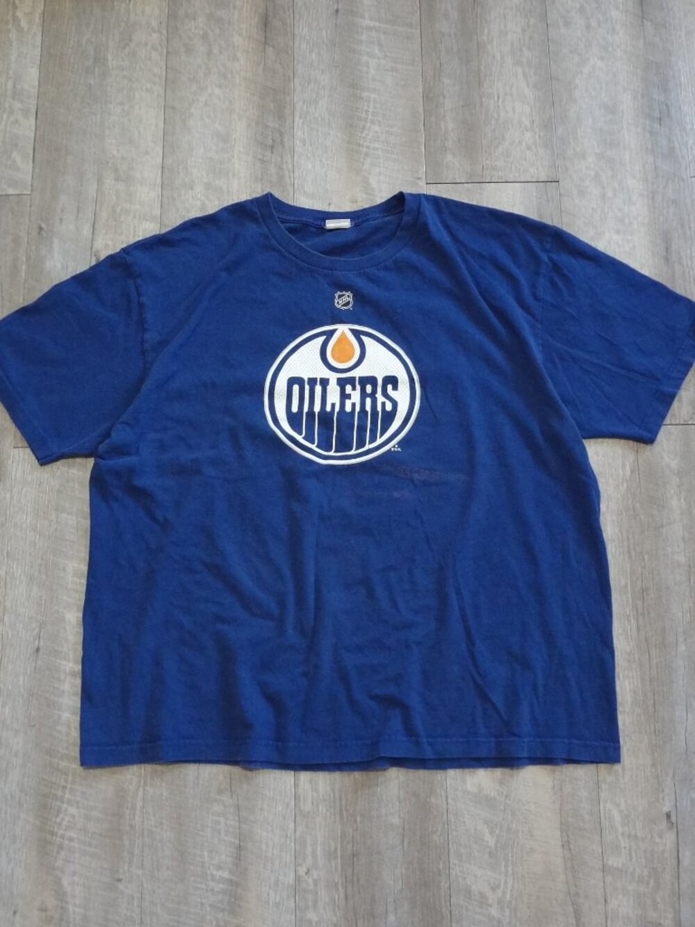 Vintage Reebok Edmonton Oilers Tee #83 Ales Hemsky Made In Canada